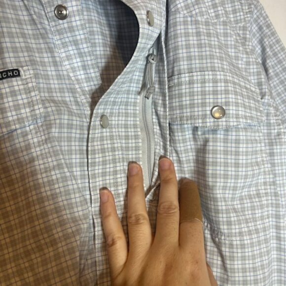 Finch Men's Blue Checkered Casual Button Down Shirt - Picture 4 of 8